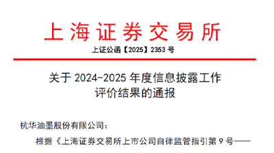 杭華股份信息披露工作喜獲上交所“A級(jí)”最高評(píng)價(jià)！